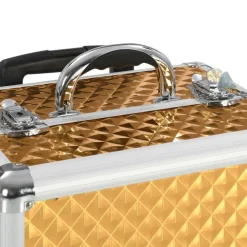 vidaXL Maletas Y Bolsos De Viaje-Maletín trolley de maquillaje aluminio 35x29x45 cm