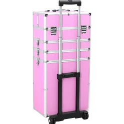 vidaXL Maletas Y Bolsos De Viaje-Maletín trolley de maquillaje de aluminio