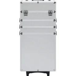 vidaXL Maletín trolley de maquillaje de aluminio Plateado Outlet