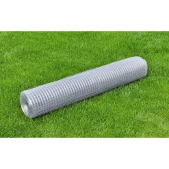 vidaXL Malla de alambre cuadrada acero galvanizado 1x25 m Plateado Online
