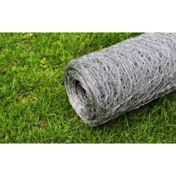 vidaXL Vallas De Jardín-Malla de alambre de acero galvanizado plateada 25x0,5 m