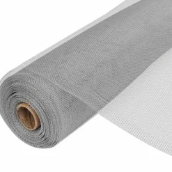 vidaXL Malla mosquitera de aluminio plateada 100x500 cm