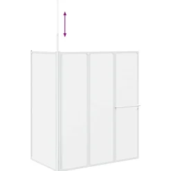 vidaXL Fontanería-Mampara de baño Esmerilado 120 x 70 x 137 cm Aluminio
