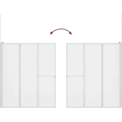 vidaXL Fontanería-Mampara de baño Esmerilado 120 x 70 x 137 cm Aluminio