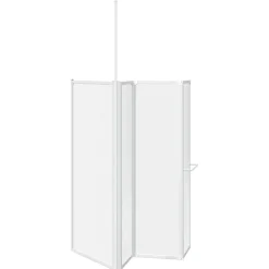 vidaXL Fontanería-Mampara de baño Esmerilado 120 x 70 x 137 cm Aluminio