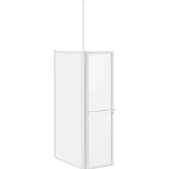 vidaXL Fontanería-Mampara de baño Esmerilado 120 x 70 x 137 cm Aluminio