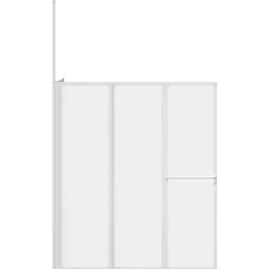 vidaXL Fontanería-Mampara de baño Esmerilado 120 x 70 x 137 cm Aluminio