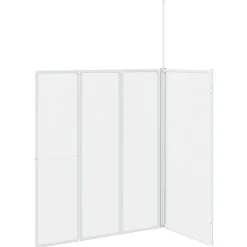 vidaXL Fontanería-Mampara de baño Esmerilado 120 x 70 x 137 cm Aluminio
