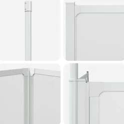 vidaXL Fontanería-Mampara de baño Esmerilado 120 x 70 x 137 cm Aluminio