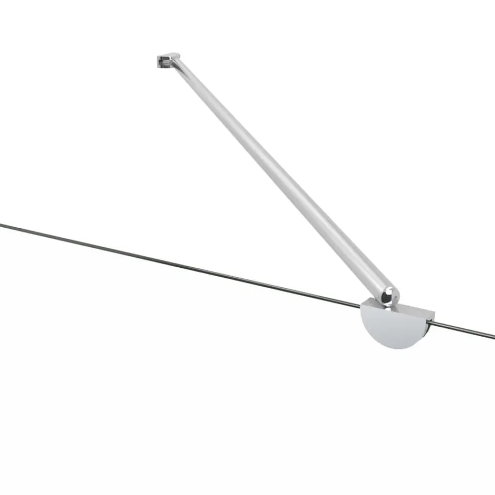 vidaXL Mampara de baño vidrio templado a rayas 120x68x130 cm Blanco Sale