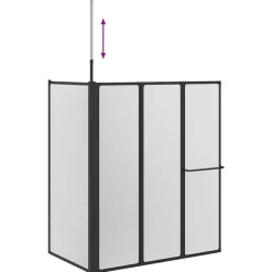 vidaXL Mampara de ducha 120 x 70 x 137 cm Aluminio Best