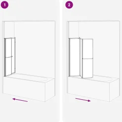 vidaXL Mampara de ducha 120 x 70 x 137 cm Aluminio Best