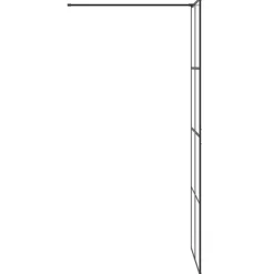 vidaXL Mampara de ducha accesible vidrio ESG claro 80x195 cm Negro Outlet
