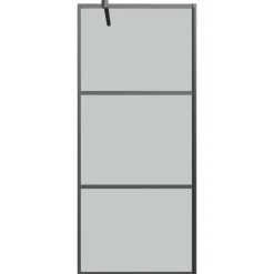 vidaXL Fontanería-Mampara de ducha accesible vidrio ESG oscuro 80x195 cm