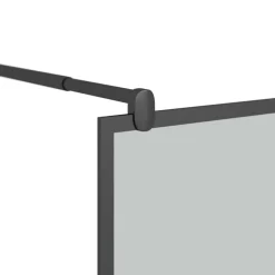 vidaXL Fontanería-Mampara de ducha accesible vidrio ESG oscuro 80x195 cm