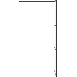 vidaXL Mampara de ducha accesible vidrio ESG claro 80x195 cm Negro Discount