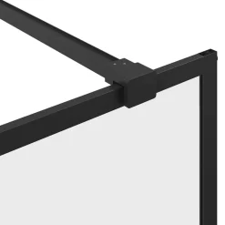 vidaXL Mampara de ducha accesible vidrio ESG claro 80x195 cm Negro Discount