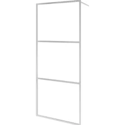 vidaXL Mampara de ducha accesible vidrio ESG esmerilado 80x195 cm Plateado Discount