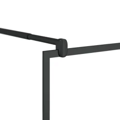 vidaXL Mampara de ducha accesible vidrio ESG claro 80x195 cm Negro Discount