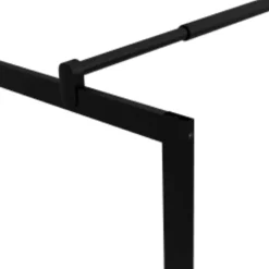 vidaXL Mampara de ducha accesible con vidrio templado 80x195 cm Negro Clearance