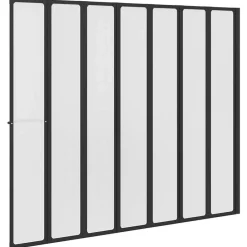 vidaXL Mampara de ducha Negro 168 x 140 cm Aluminio New