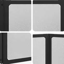 vidaXL Mampara de ducha Negro 168 x 140 cm Aluminio New