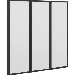 vidaXL Fontanería-Mampara de ducha Negro 120 x 2 x 117 cm Aluminio y PP