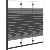 vidaXL Fontanería-Mampara de ducha plegable de 3 paneles ESG negro 130x130 cm
