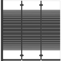 vidaXL Fontanería-Mampara de ducha plegable de 3 paneles ESG negro 130x130 cm