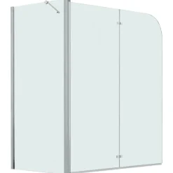 vidaXL Fontanería-Mampara de ducha plegable ESG 120x68x130 cm