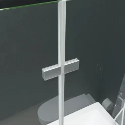 vidaXL Fontanería-Mampara de ducha plegable ESG 120x68x130 cm