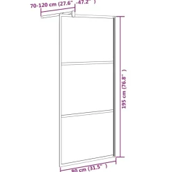 vidaXL Fontanería-Mampara de ducha vidrio vidrio ESG diseño piedra 80x195cm