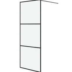 vidaXL Mampara de ducha vidrio ESG esmerilado 80x195 cm Negro Outlet