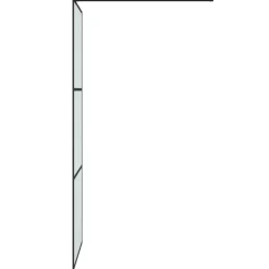 vidaXL Mampara de ducha vidrio ESG esmerilado 80x195 cm Negro Outlet