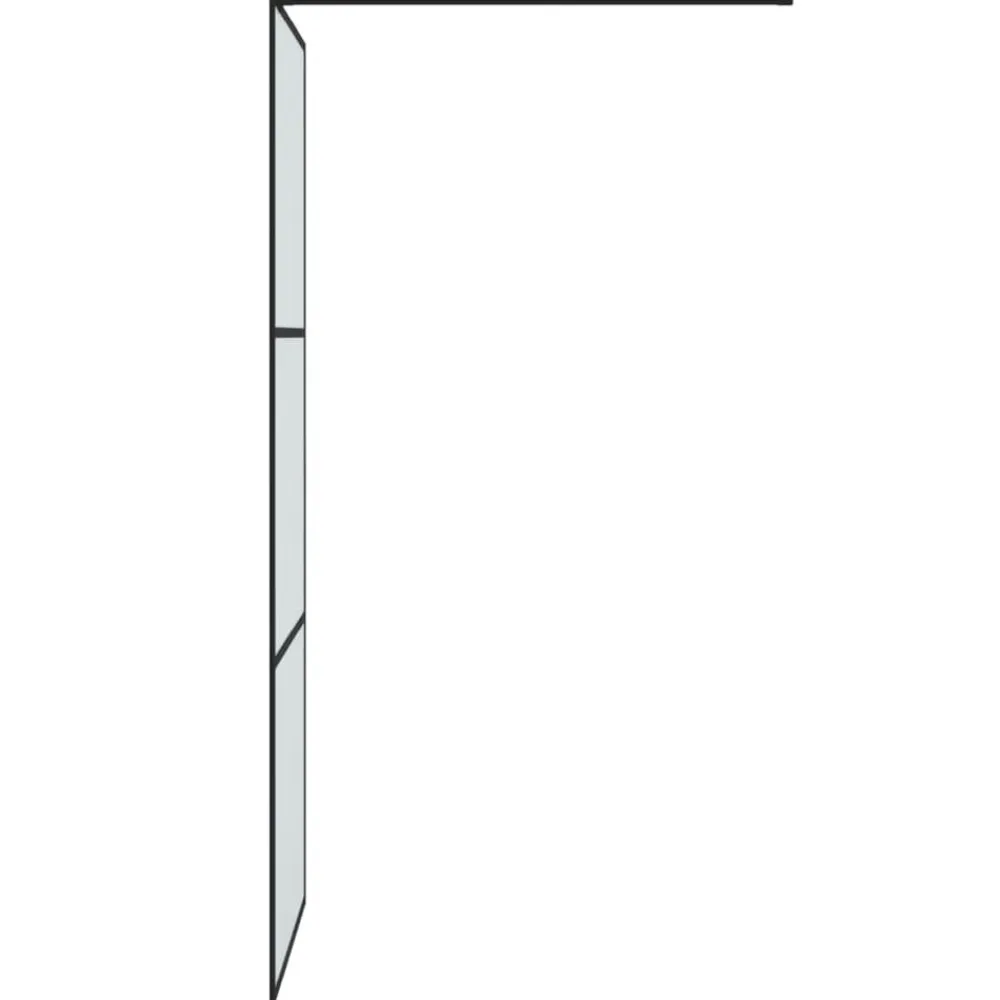 vidaXL Mampara de ducha vidrio ESG esmerilado 80x195 cm Negro Outlet