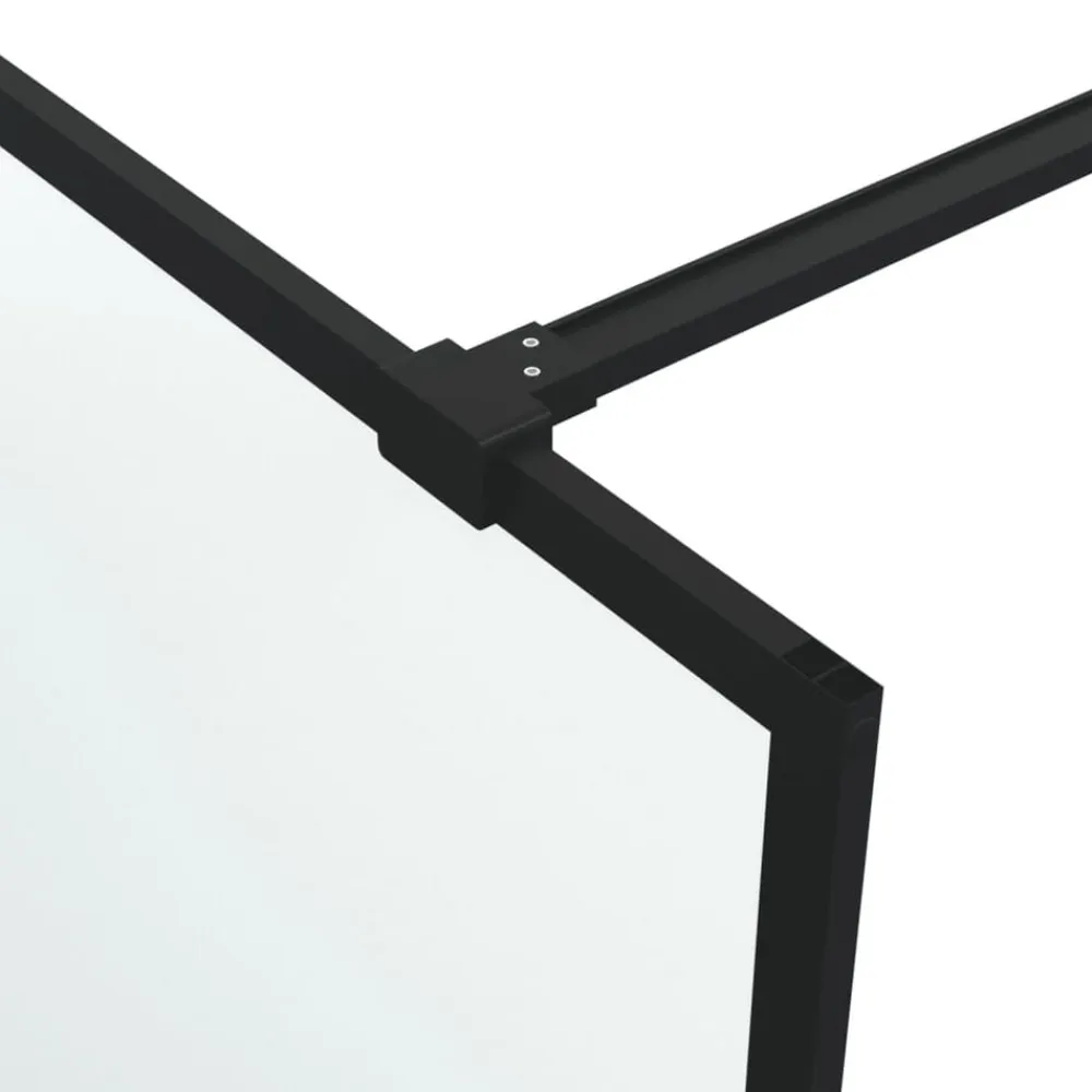 vidaXL Mampara de ducha vidrio ESG esmerilado 80x195 cm Negro Outlet