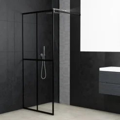 vidaXL Mampara de ducha vidrio templado 80x195 cm Transparente Outlet