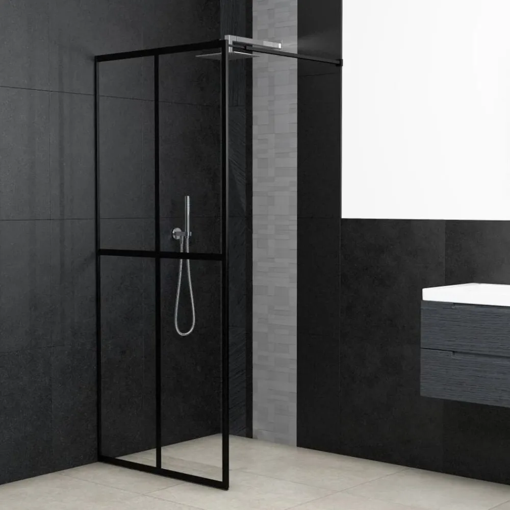 vidaXL Mampara de ducha vidrio templado 80x195 cm Transparente Outlet