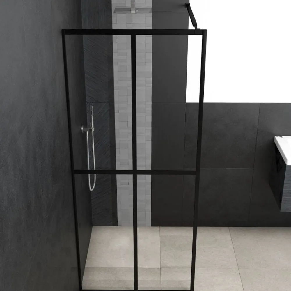 vidaXL Mampara de ducha vidrio templado 80x195 cm Transparente Outlet