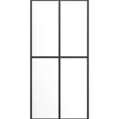 vidaXL Mampara de ducha vidrio templado 80x195 cm Transparente Outlet