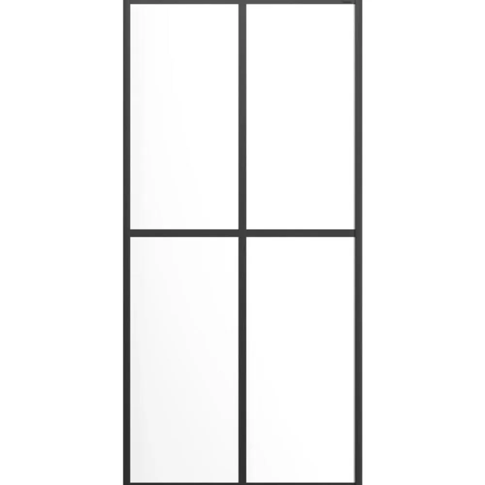 vidaXL Mampara de ducha vidrio templado 80x195 cm Transparente Outlet