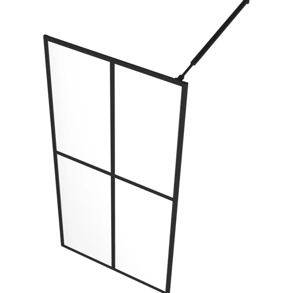 vidaXL Mampara de ducha vidrio templado 80x195 cm Transparente Outlet