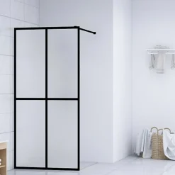vidaXL Fontanería-Mampara de ducha vidrio templado esmerilado 80x195 cm