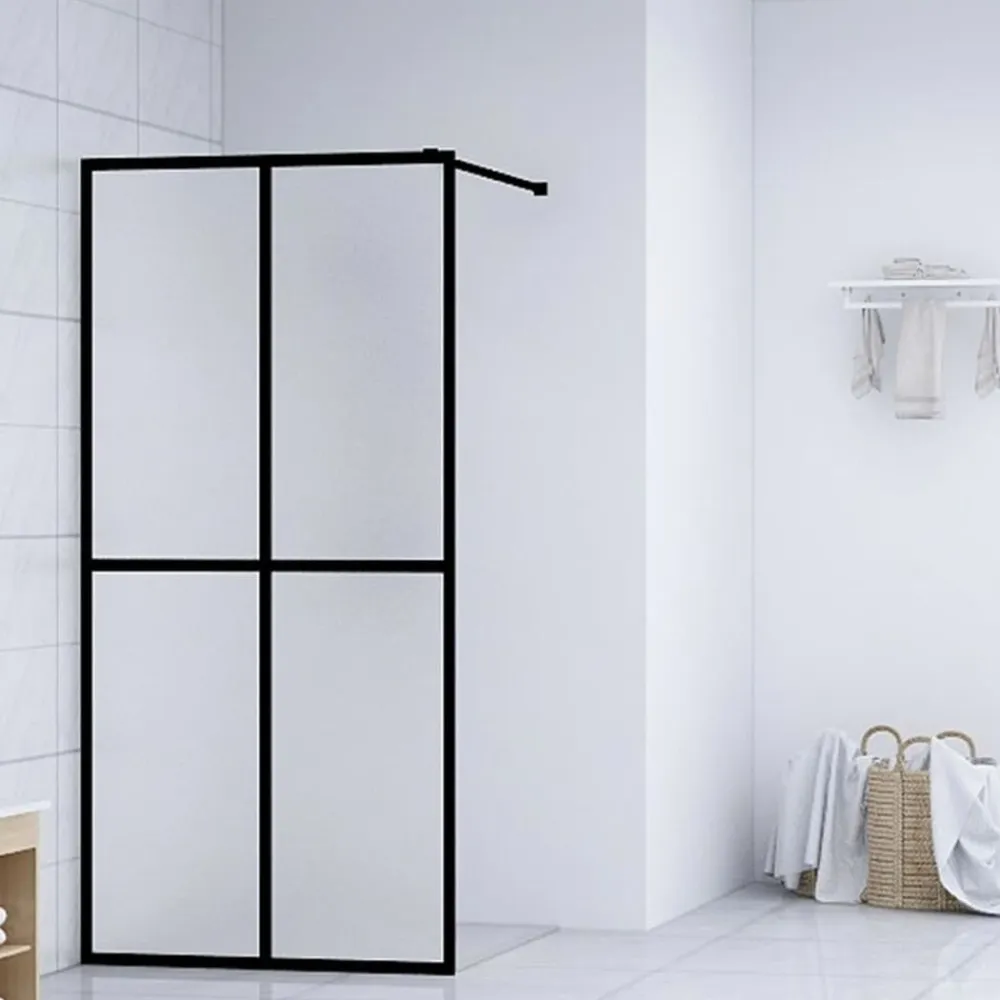 vidaXL Fontanería-Mampara de ducha vidrio templado esmerilado 80x195 cm