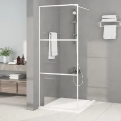 vidaXL Mampara de ducha vidrio ESG transparente 80x195 cm Blanco Best