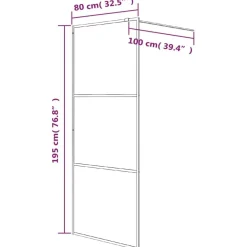 vidaXL Mampara de ducha vidrio ESG transparente 80x195 cm Blanco Best
