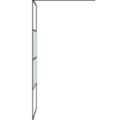 vidaXL Mampara de ducha vidrio ESG semiesmerilado 80x195 cm Negro Sale