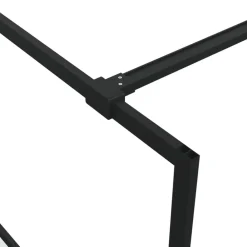 vidaXL Mampara de ducha vidrio ESG semiesmerilado 80x195 cm Negro Sale