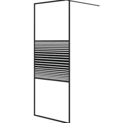 vidaXL Mampara de ducha vidrio ESG transparente 80x195 cm Negro Outlet