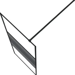 vidaXL Mampara de ducha vidrio ESG transparente 80x195 cm Negro Outlet
